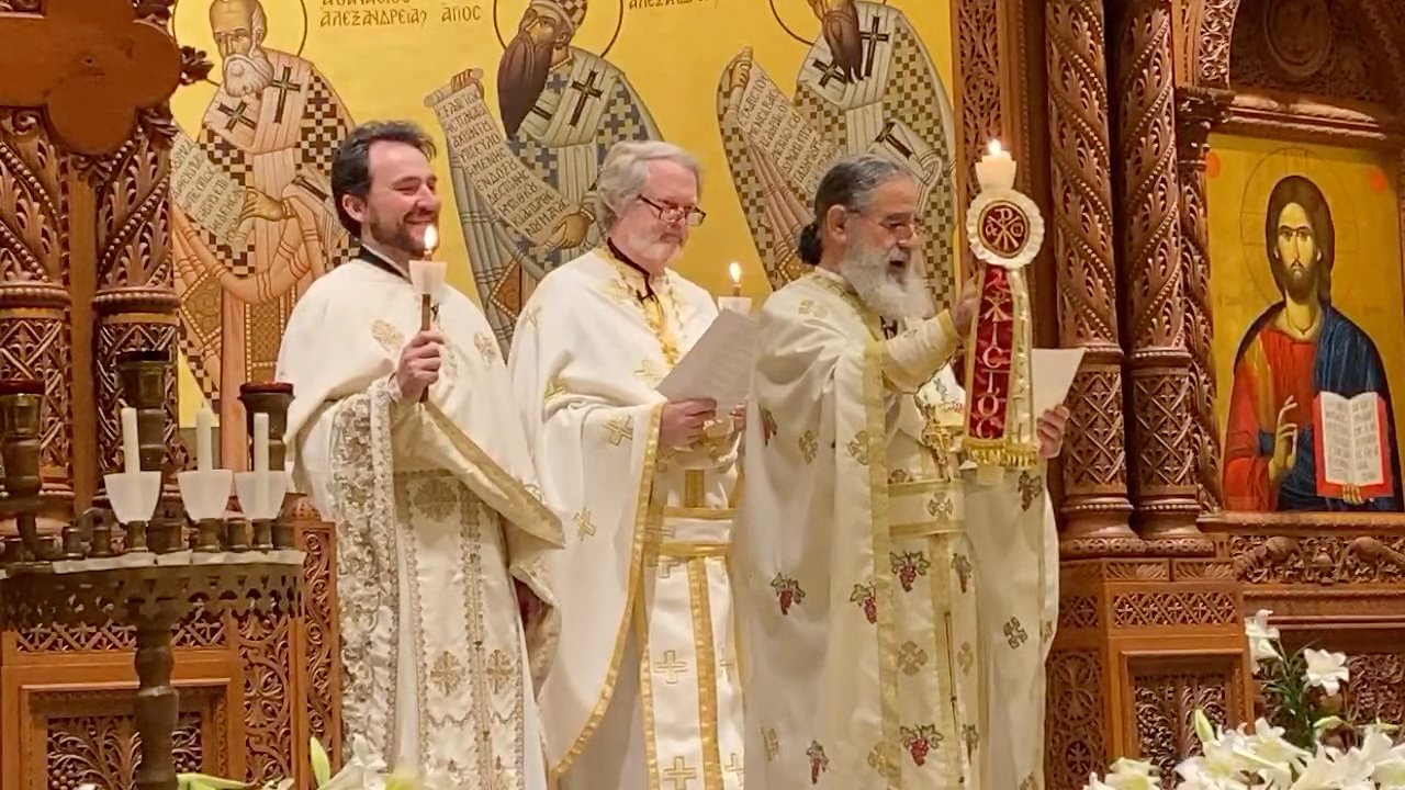 Priests celebrating Pascha 2020